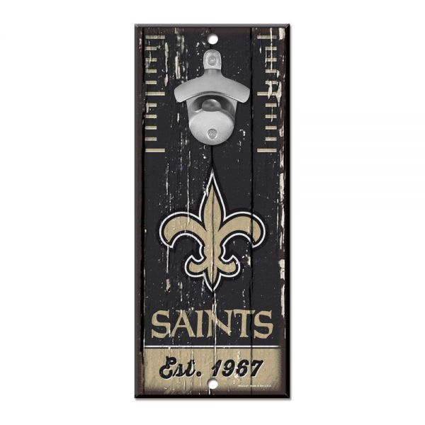 Wincraft BOTTLE OPENER Wood Sign - NFL New Orleans Saints