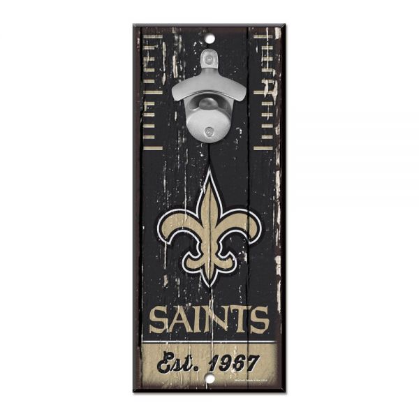 Wincraft Holzschild mit Flaschenöffner - New Orleans Saints