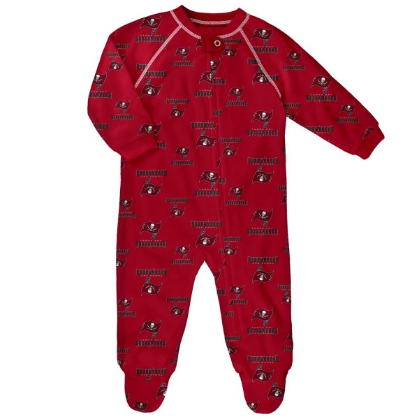 NFL Baby Zip Coverall - RAGLAN Tampa Bay Buccaneers