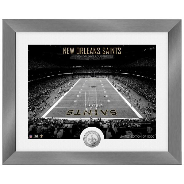 New Orleans Saints NFL Stadion Silber Coin Bild 40x33cm