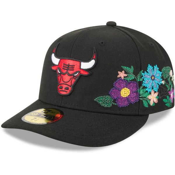 New Era 59Fifty Cap - FLORAL Chicago Bulls schwarz