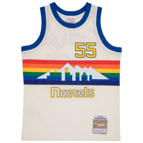 Swingman Jersey Denver Nuggets OFF-WHITE Dikembe Mutombo