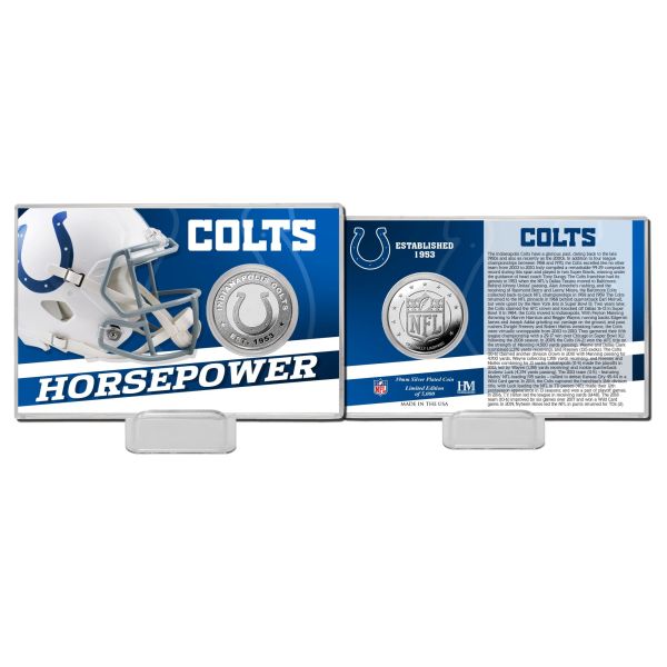 NFL Team History Silver Coin Card - Indianapolis Colts
