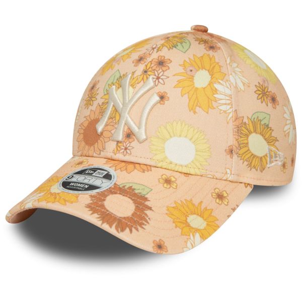 New Era 9Forty Damen Cap - FLORAL New York Yankees peach