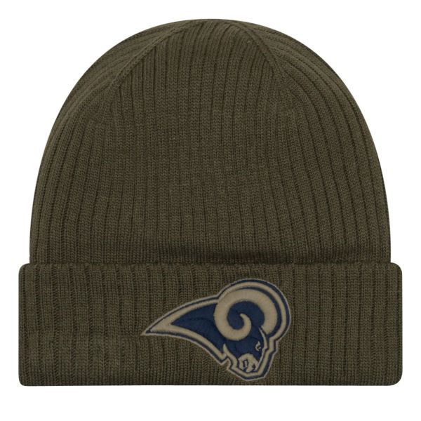 New Era Salute to Service Knit Beanie - Los Angeles Rams