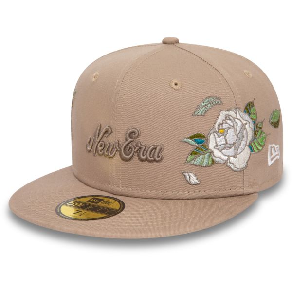 New Era 59Fifty Fitted Cap - FLOWER ICON ash brown