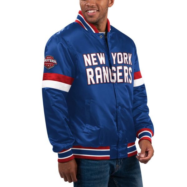 STARTER NHL New York Rangers HOMEGAME Varsity Satin Jacke