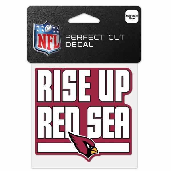 NFL Perfect Cut 10x10cm Autocollant Arizona Cardinals SLOG