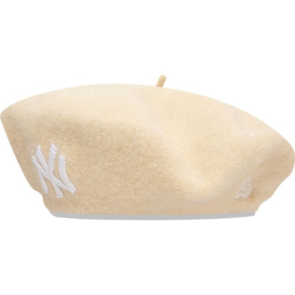 New Era Femme Bonnet Beret Hat - New York Yankees beige