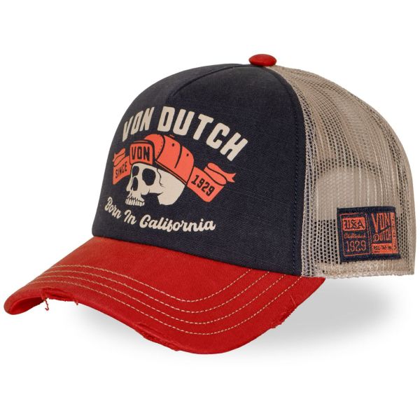 Von Dutch Trucker Mesh Snapback Cap - BORN SKULL