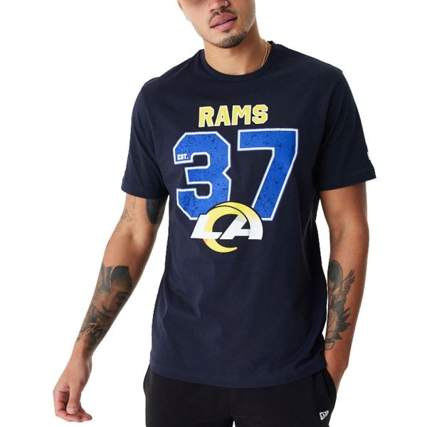 New Era NFL Shirt - DISTRESSED Los Angeles Rams navy