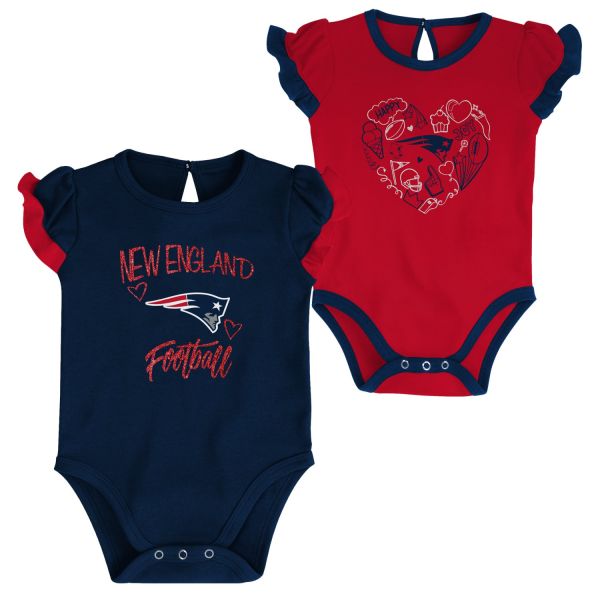 NFL Mädchen Baby 2er Body-Set New England Patriots