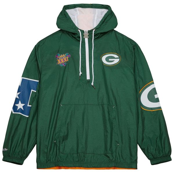 M&N Windbreaker Anorak Jacket - ORIGINS Green Bay Packers