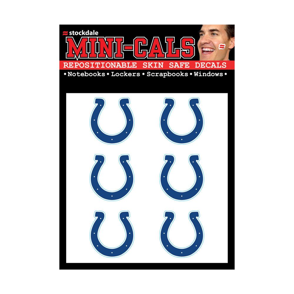amfoo - Wincraft 6er Gesicht Aufkleber 3cm - NFL Indianapolis Colts