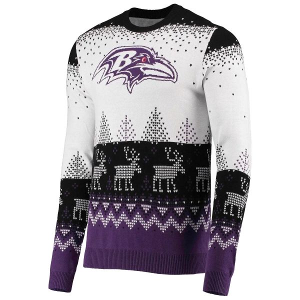 NFL Ugly Sweater XMAS Strick Pullover Baltimore Ravens