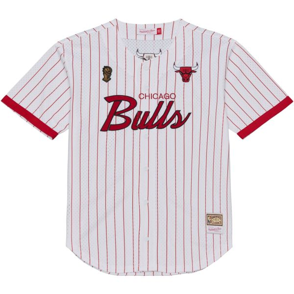 M&N Baseball Mesh Jersey STRIPED Chicago Bulls