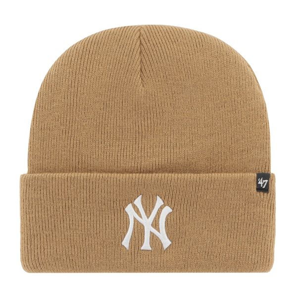 47 Brand Knit Bonnet - HAYMAKER New York Yankees camel