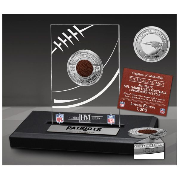 New England Patriots NFL Game Used Coin Display
