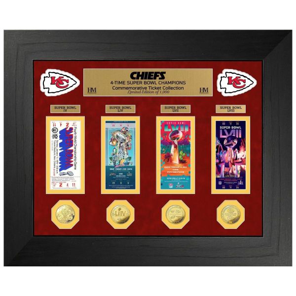 Kansas City Chiefs Super Bowl Deluxe Gold Coin Ticket Bild