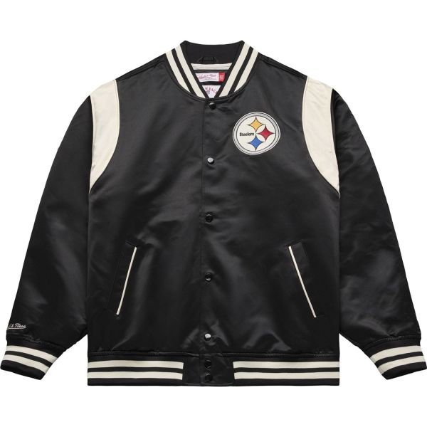 M&N Lightweight Satin Varsity Jacke Pittsburgh Steelers