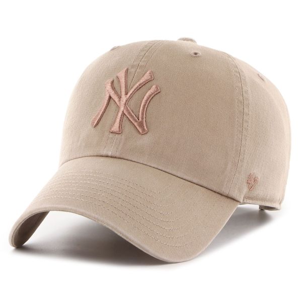47 Brand Strapback Cap - CLEAN UP New York Yankees taupe