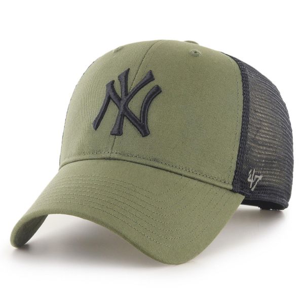 47 Brand Trucker Cap - FLAGSHIP New York Yankees wood oliv
