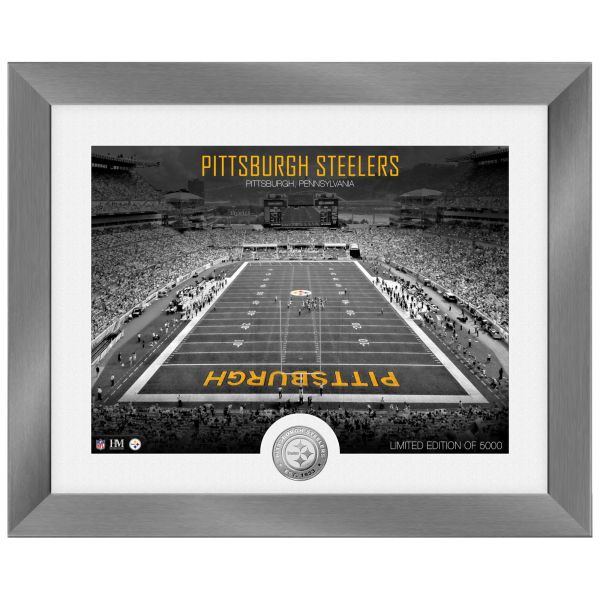 Pittsburgh Steelers NFL Stadion Silber Coin Bild 40x33cm