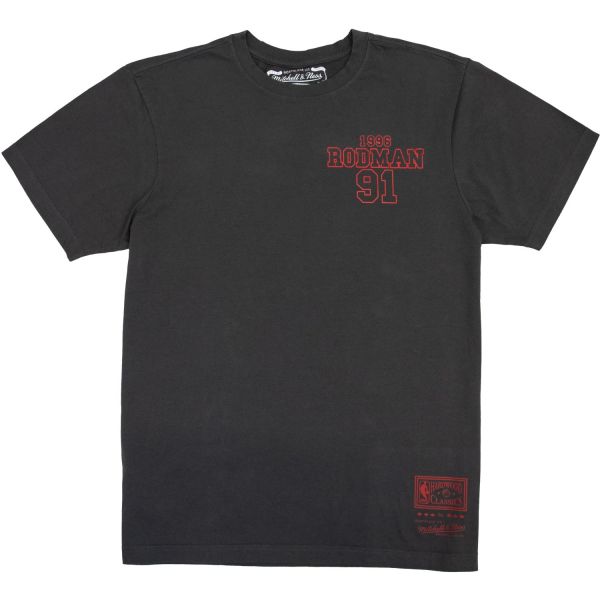Mitchell & Ness Shirt - BACKPRINT Dennis Rodman noir