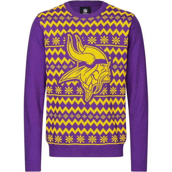 NFL Winter Sweater XMAS Knit Pullover - Minnesota Vikings