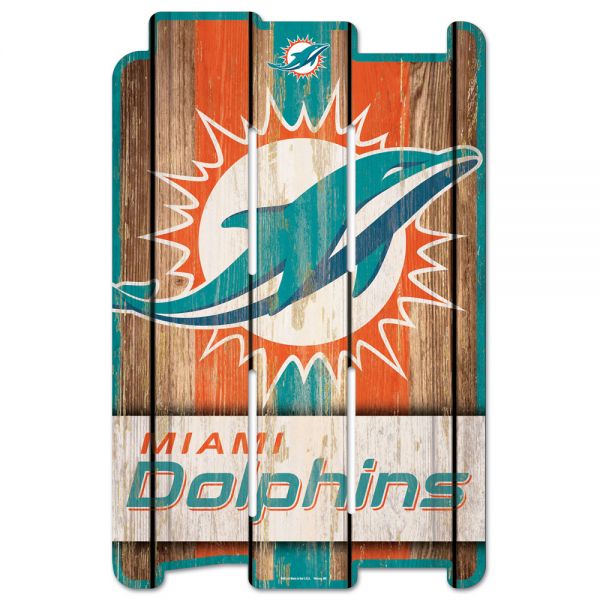 Wincraft PLANK Holzschild Wood Sign - NFL Miami Dolphins