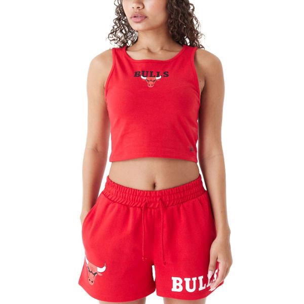 New Era Ladies Crop Tank Top Chicago Bulls rouge