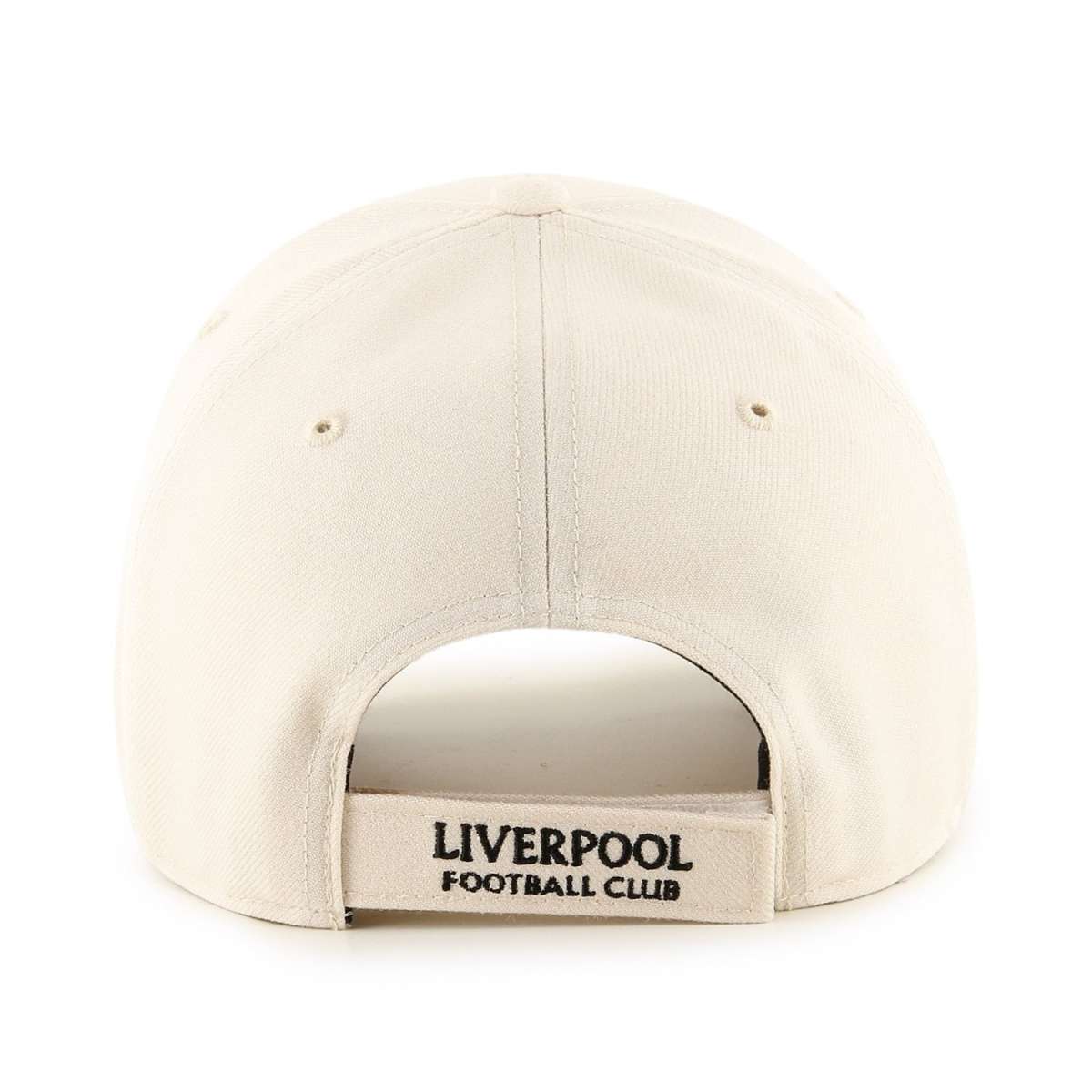 47 Brand Liverpool FC Curved Snapback Cap - Natural Color, Adjustable, 85% Acrylic/15% Wool Blend