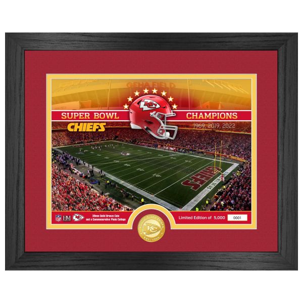 Kansas City Chiefs NFL Stadion Golden Coin Bild 40x33cm