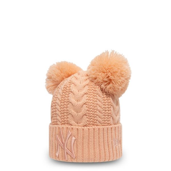 New Era Knit Kids Winter Beanie - New York Yankees pink