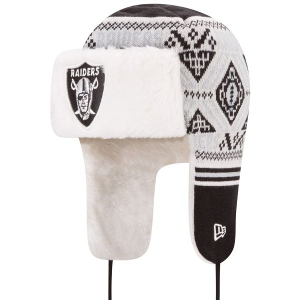 New Era Winter Hat FESTIVE TRAPPER - Oakland Raiders