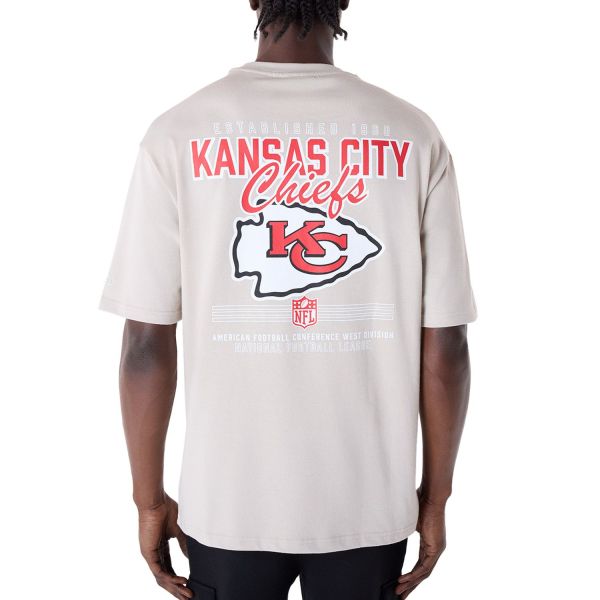 New Era NFL Shirt - BACKPRINT Kansas City Chiefs stone
