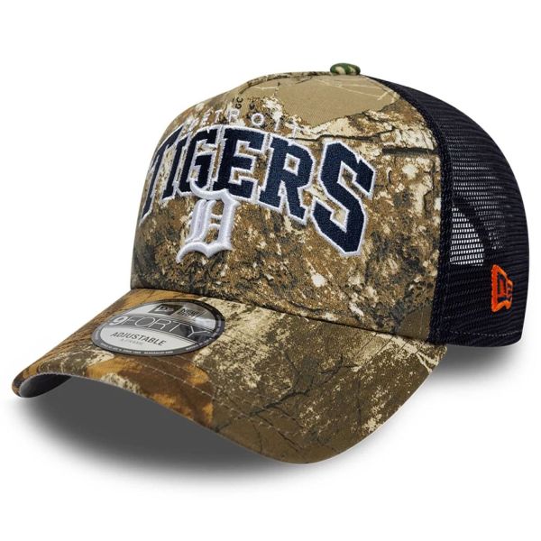 New Era A-Frame Trucker Cap - Detroit Tigers real tree