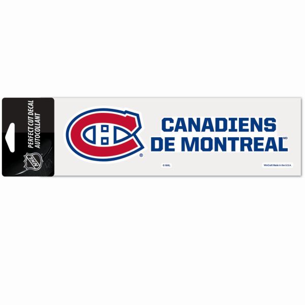 NHL Perfect Cut Aufkleber 8x25cm Montreal Canadiens