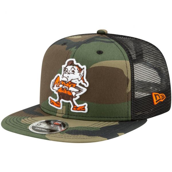 Throwback Cleveland Browns Mesh 9Fifty Snapback Cap wood