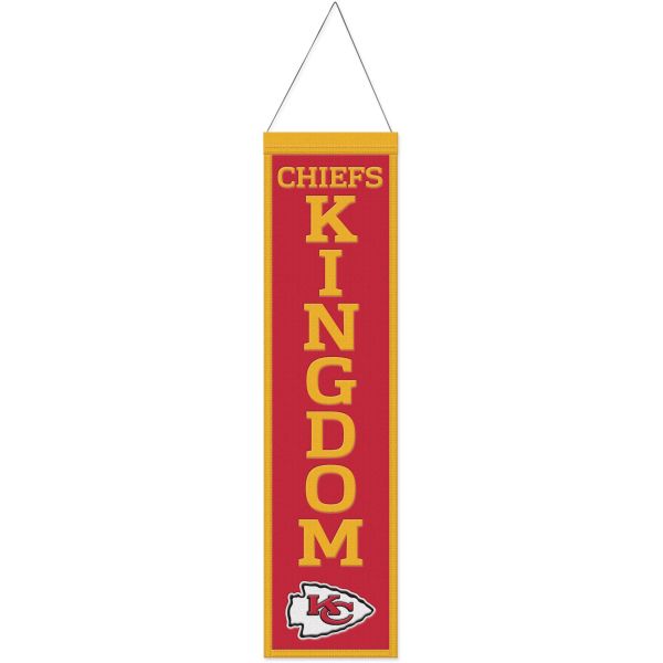 Kansas City Chiefs SLOGAN NFL Wool Banner 80x20cm