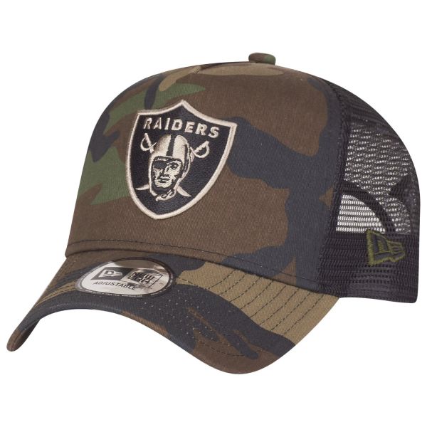 New Era Adjustable Trucker Cap - Las Vegas Raiders wood camo