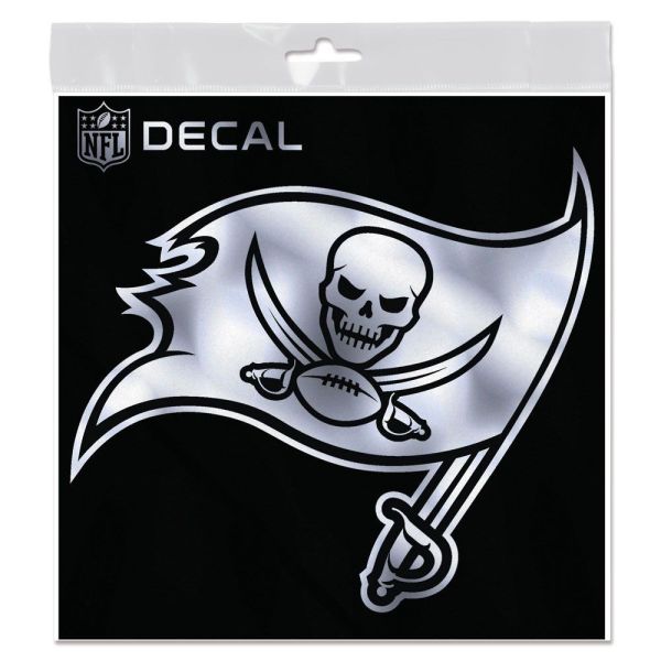 NFL Decal Sticker 15x15cm - METALLIC Tampa Bay Buccaneers
