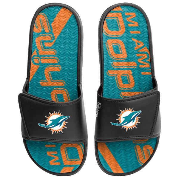 Miami Dolphins NFL GEL Sport Shower Sandal Slides