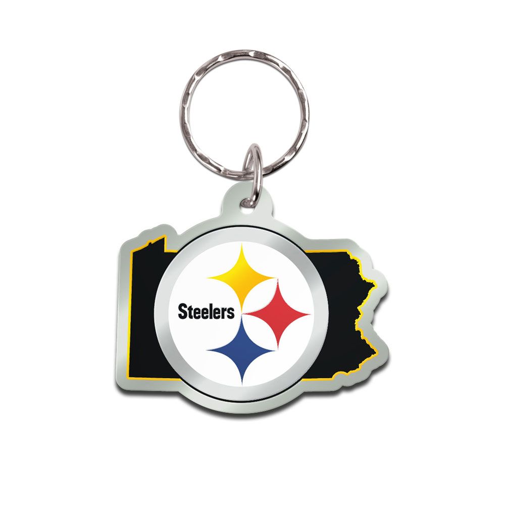 amfoo - Wincraft STATE Schlüsselanhänger - NFL Pittsburgh Steelers