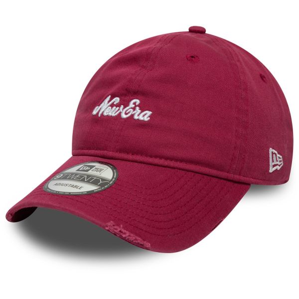 New Era 9Twenty Adjustable Cap - DISTRESSED Brand maroon