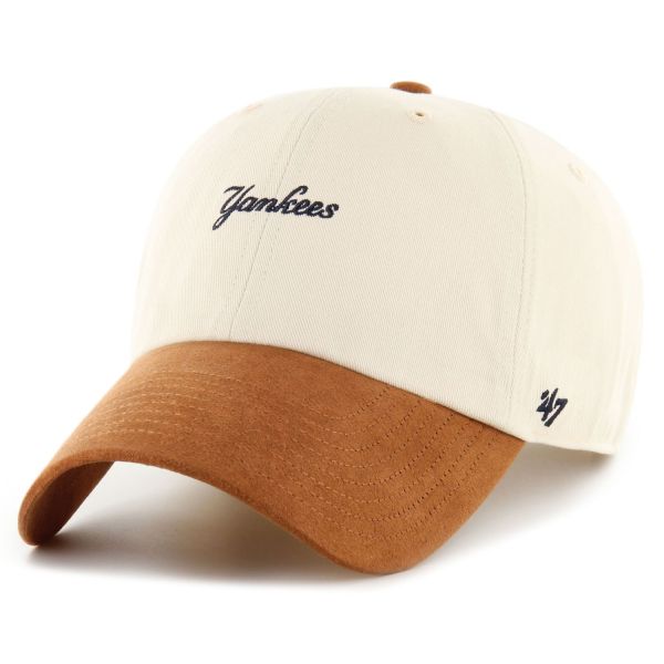47 Brand Strapback Cap - SUEDE VISOR New York Yankees beige