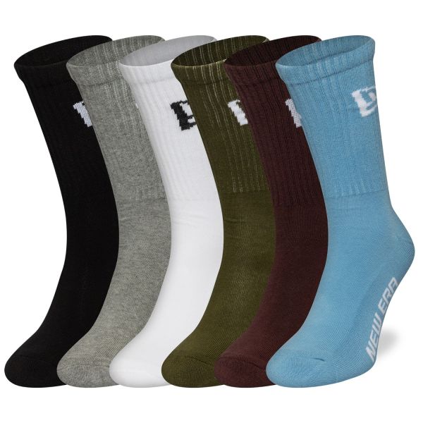 New Era Unisex Chaussettes - FLAG CREW 6-pack