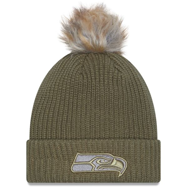 New Era Womens Beanie - SALUTE TO SERVICE Seattle Seahawks