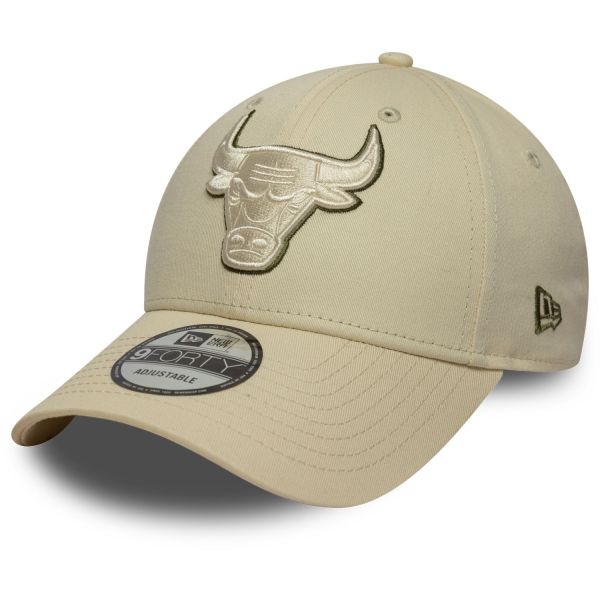 New Era 9Forty Strapback Cap - OUTLINE Chicago Bulls beige