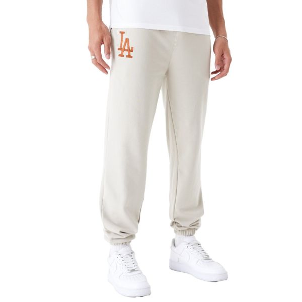 New Era Jogger Sweatpants Los Angeles Dodgers stone beige